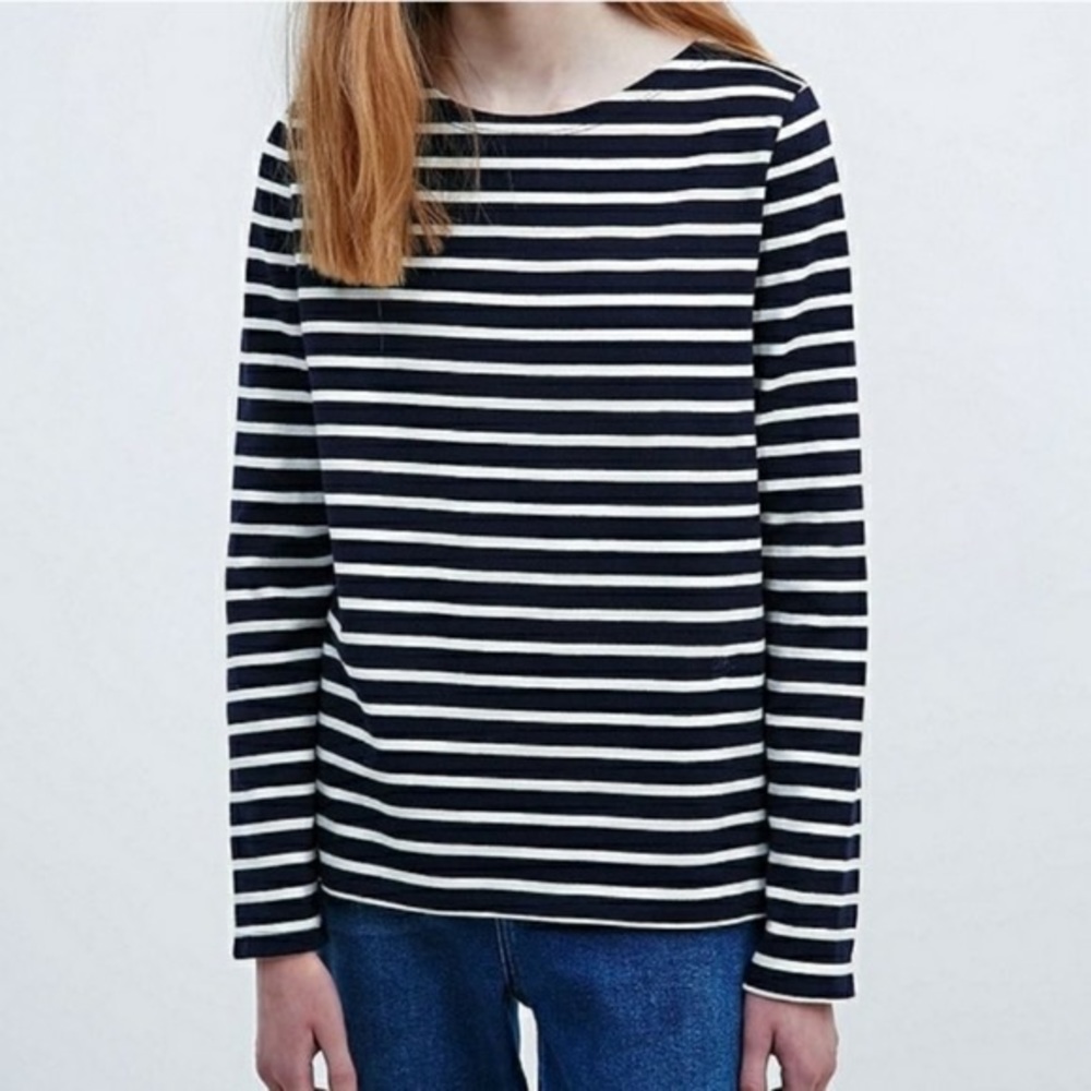 🇫🇷 Petit Bateau Breton navy and white stripe top